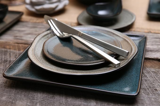 FORTESSA Arezzo 18/10 Stainless Steel Flatware, 20 Piece Place Setting With Table Knives, Forks and Spoons (Service For 4), Dishwasher Safe, Brushed