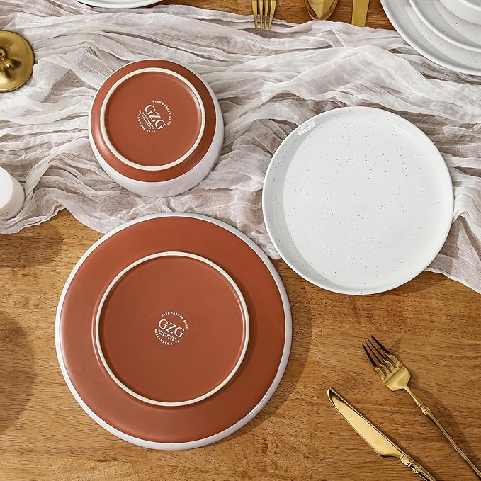 GZG 6 Inch Ceramic Cereal Bowls Set of 4, 28oz Large Soup Salad Pasta Bowls, Porcelain Oatmeal Bowl for Kitchen, Microwave & Dishwasher Safe