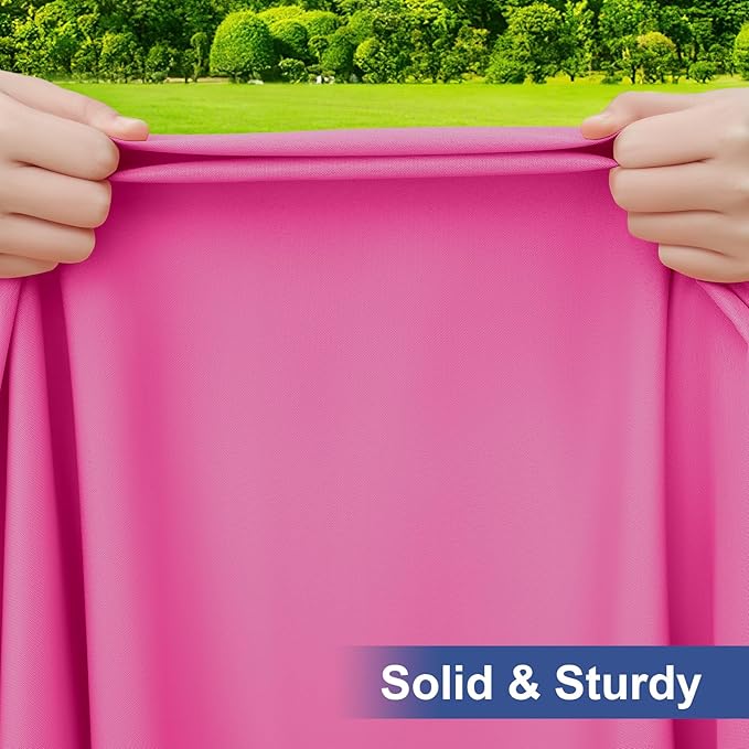 homing Rectangle Table Cloth Cover, Waterproof Polyester Elastic Fitted Tablecloth, Fits for 5 Foot Folding Tables, Washable Table Protector for Picnic, Camping, Outdoor (Rose Pink, 30" x 60")
