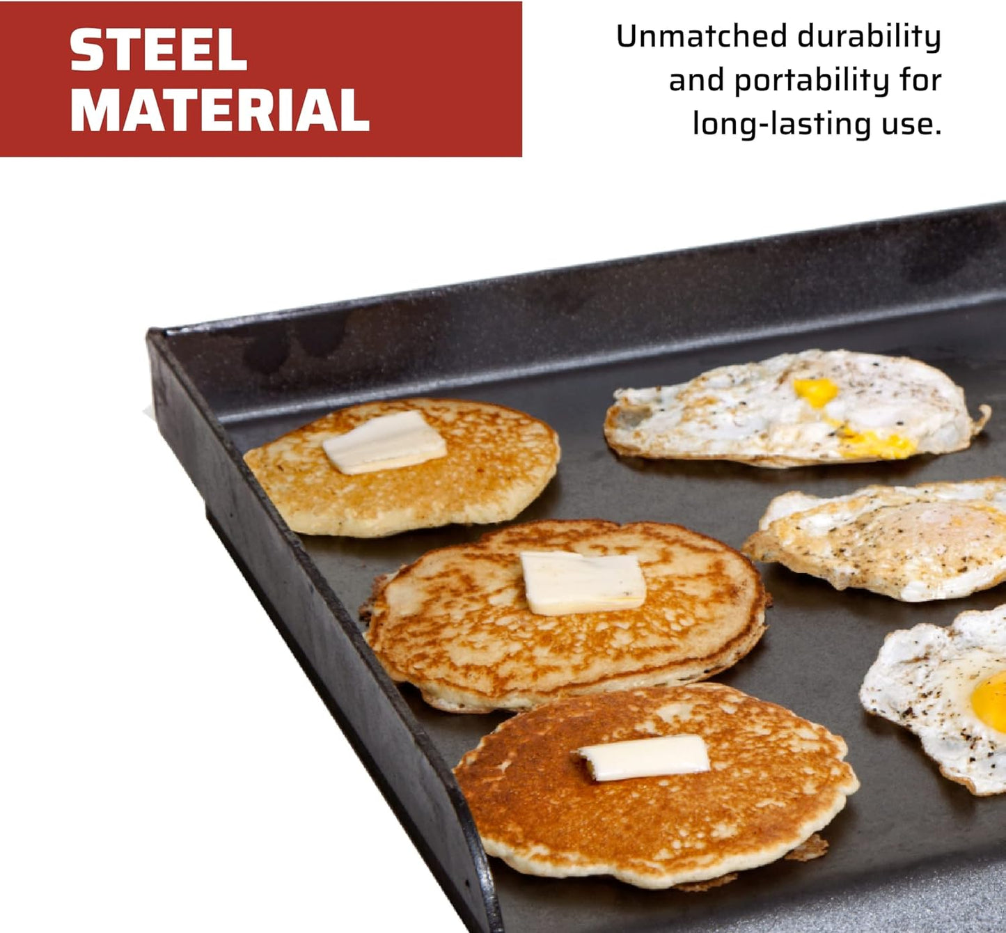 Camp Chef 3-Burner Griddle - Professional Flat Top Griddle for Camp Chef Cooking Systems - Outdoor Cooking Equipment - Fits 16" Cooking Systems