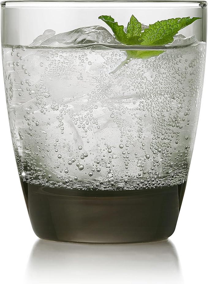 Libbey Classic Smoke Rocks Glasses, 13-ounce, Set of 12