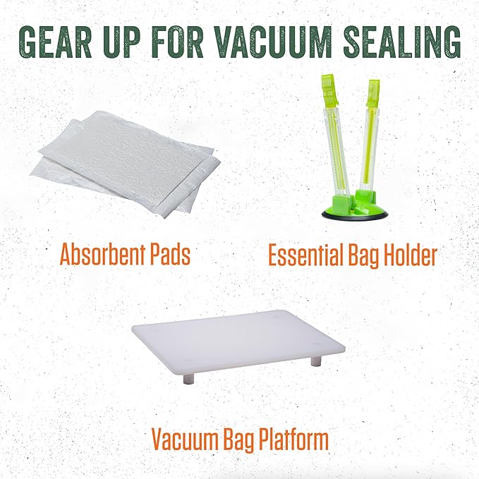 LEM Products Gallon Zipper Top Vacuum Sealer Bags, 11 x 16 Inches, Compatible with Most Major Vacuum Sealer Brands, 20 Count