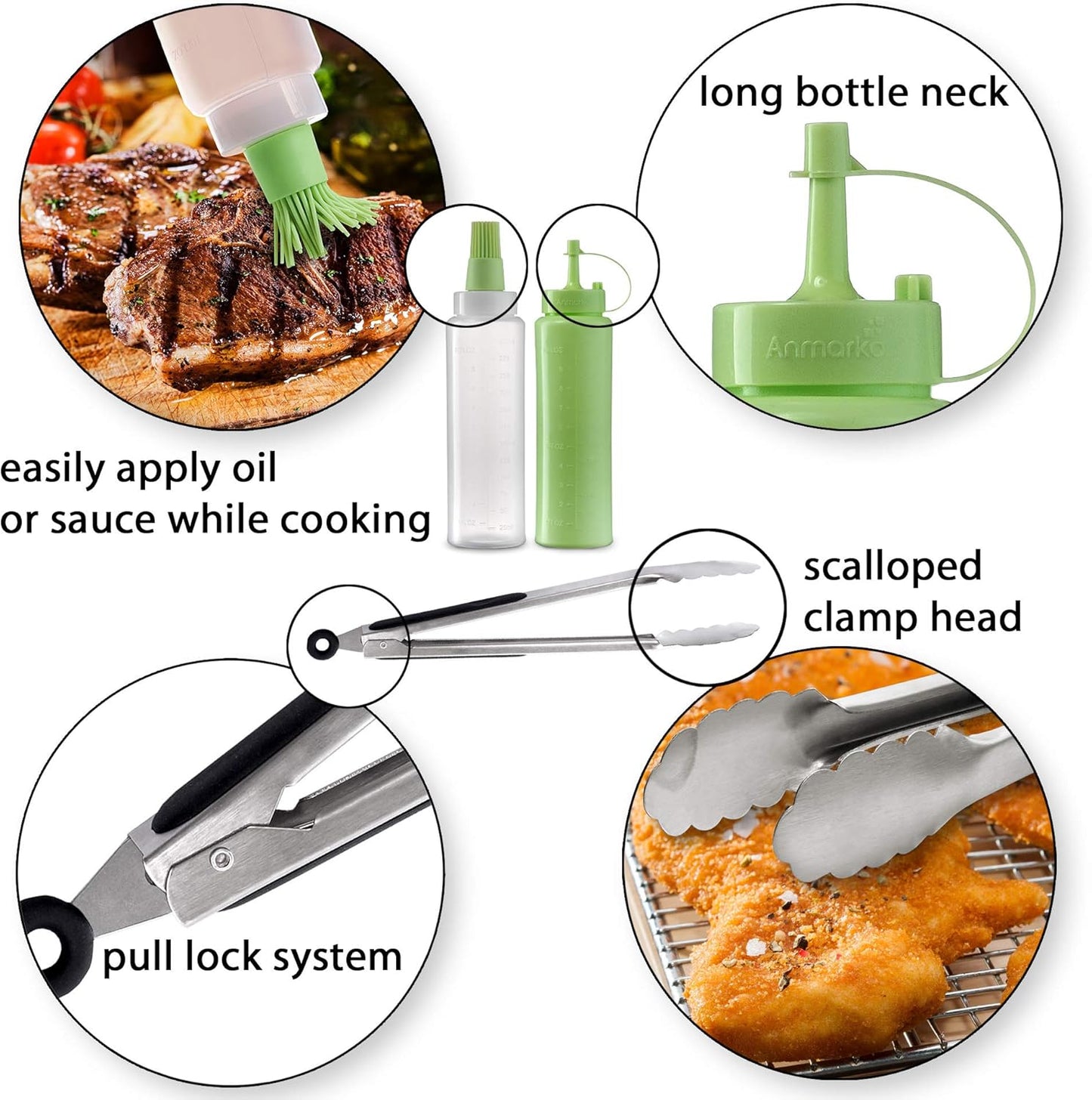Metal Spatula Set of 4 - Griddle Accessories kit - Grill Flat Spatula Pancake Flipper Hamburger Turner - Metal Utensil Great for BBQ Grill Flat Top Cast Iron Griddle - Commercial Grade