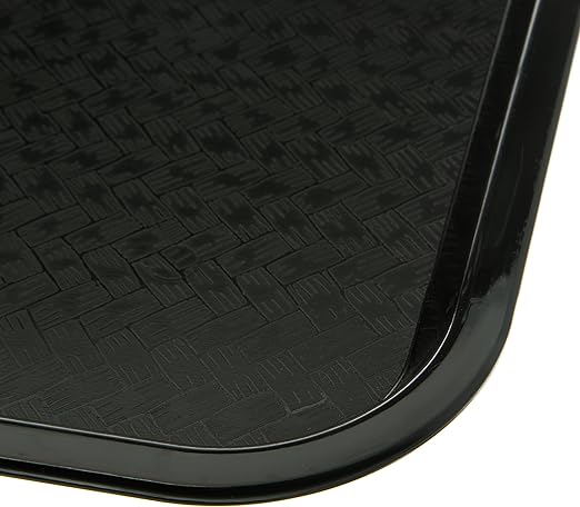 Carlisle FoodService Products CFS CT121603 Cafe Standard Plastic Cafeteria/Fast Food Tray, NSF Certified, BPA Free, 16" Length x 12" Width, Black (Pack of 24)
