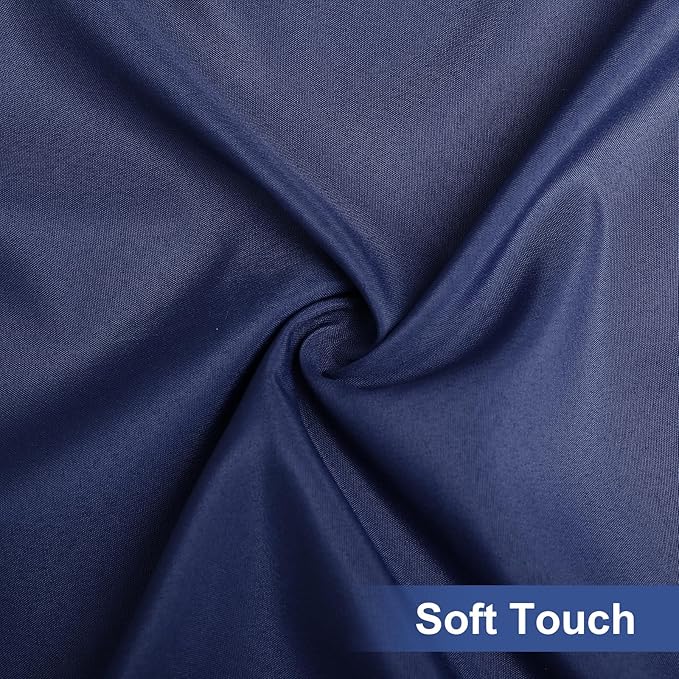 homing Rectangle Table Cloth Cover, Waterproof Polyester Elastic Fitted Tablecloth, Fits for 8 Foot Folding Tables, Washable Table Protector for Picnic, Camping, Outdoor (Navy Blue, 36" x 96")